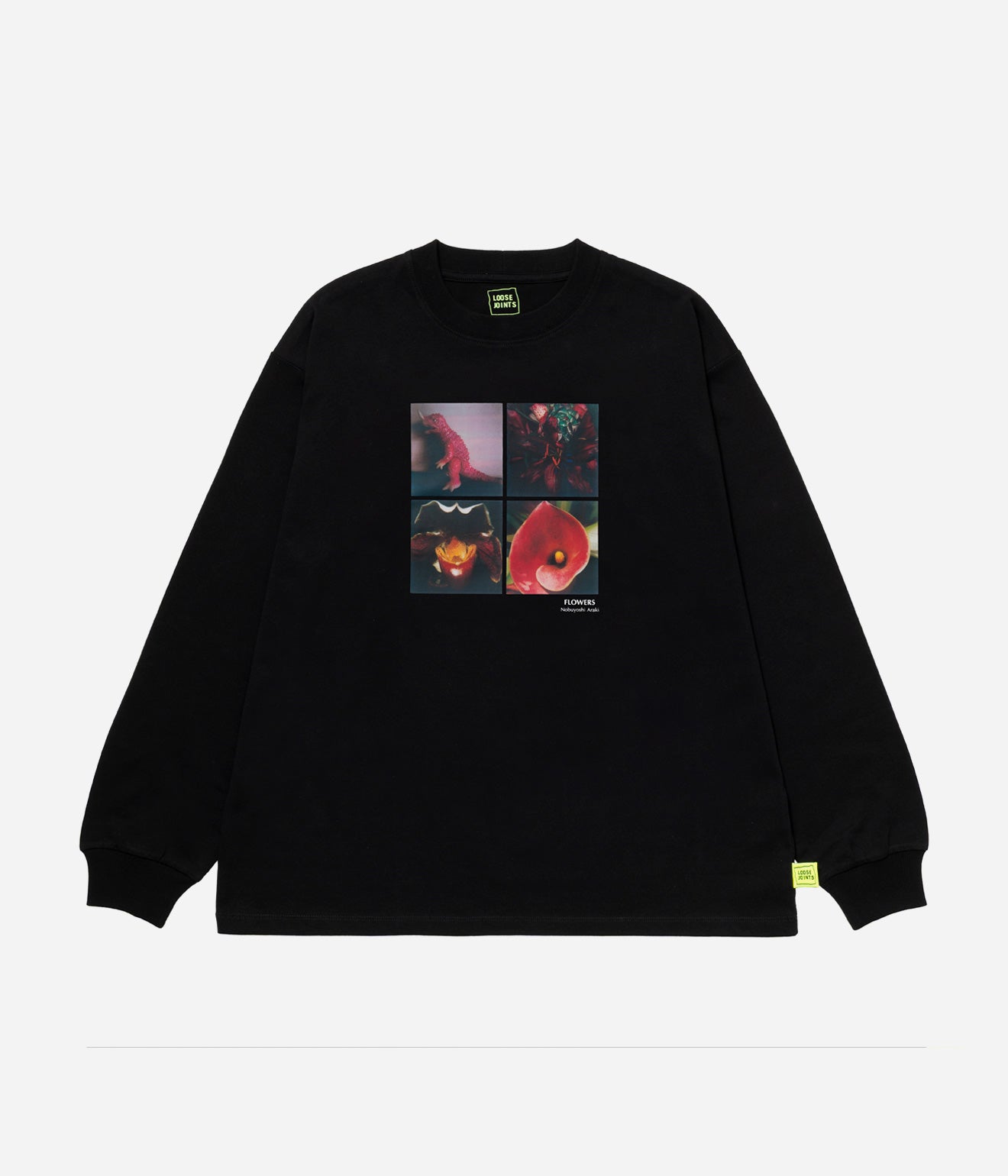 LOOSEJOINTS "NOBUYOSHI ARAKI 'FLOWERS' L/S T" BLACK