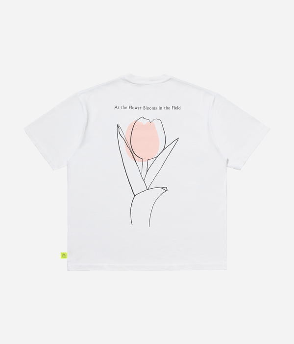 LOOSEJOINTS "NORITERU MINEZAKI - 'AS THE FLOWER BLOOM IN THE FIELD' S/S T" WHITE
