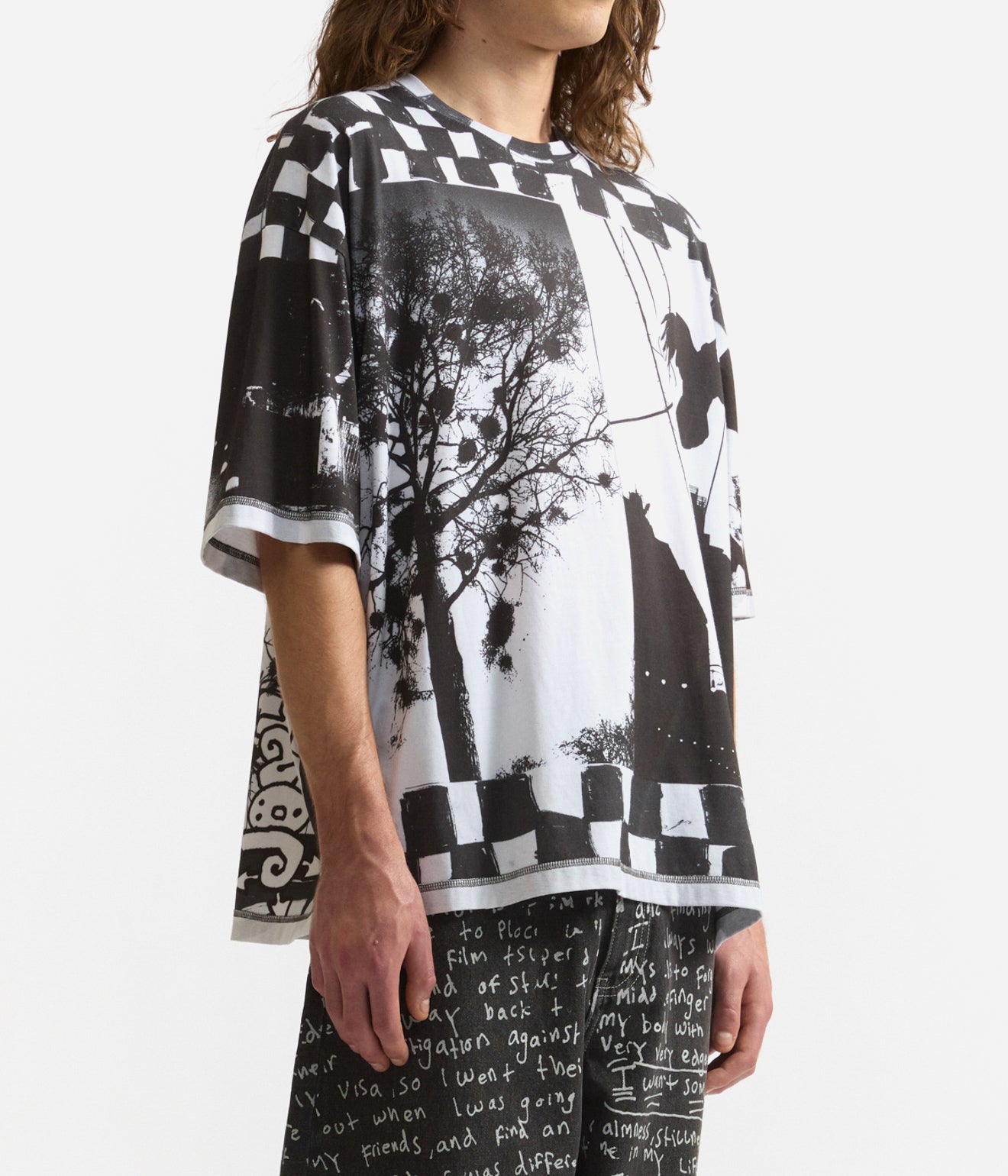 P.A.M. "SPECIALTY SS TEE - JOSHUA GORDON" BLACK/WHITE