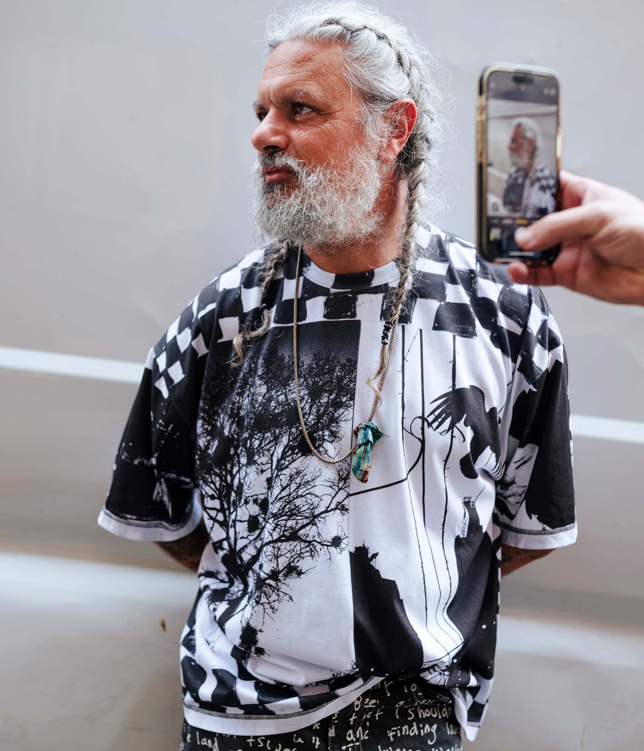 P.A.M. "SPECIALTY SS TEE - JOSHUA GORDON" BLACK/WHITE