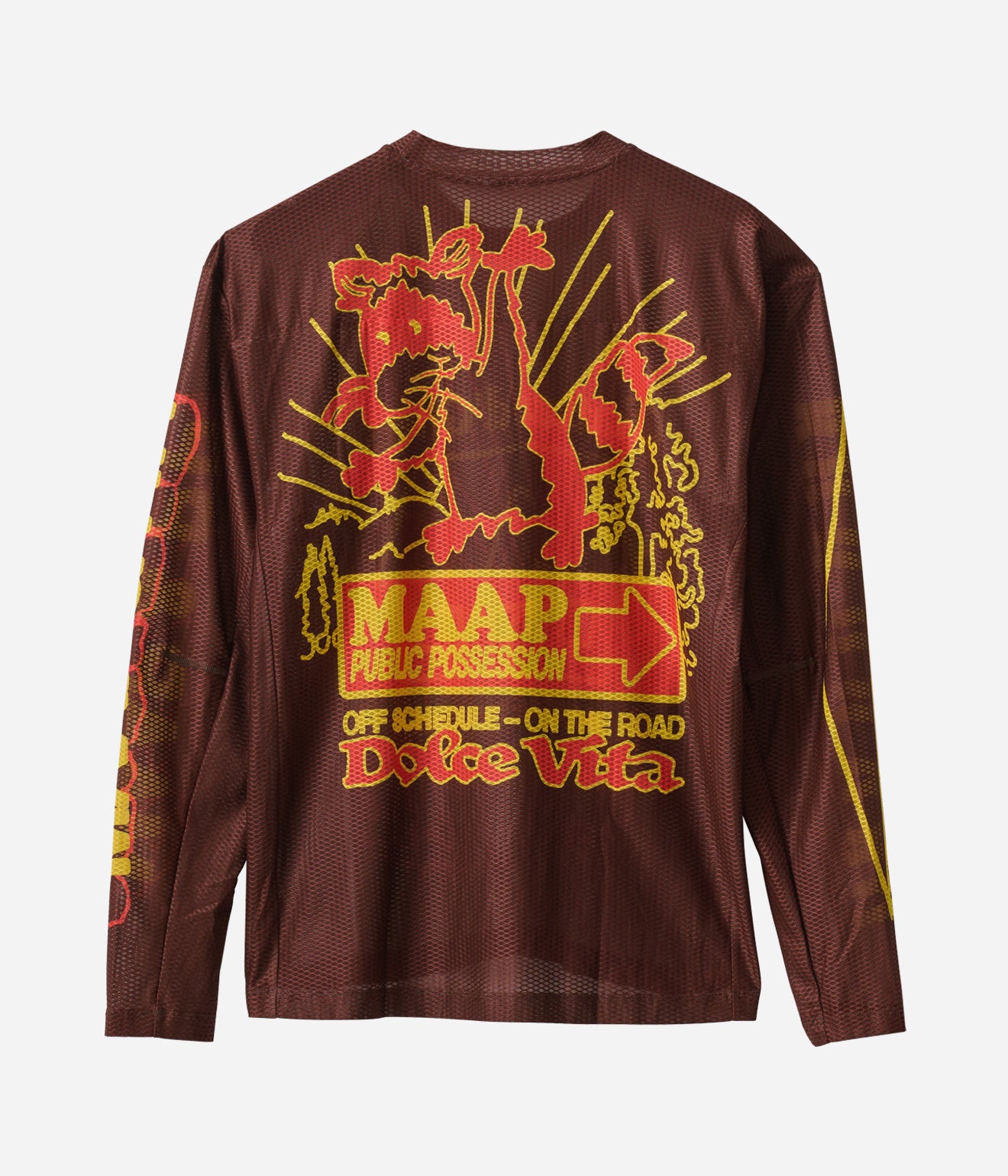 Public Possession & MAAP "MESH" LS Tee Brown