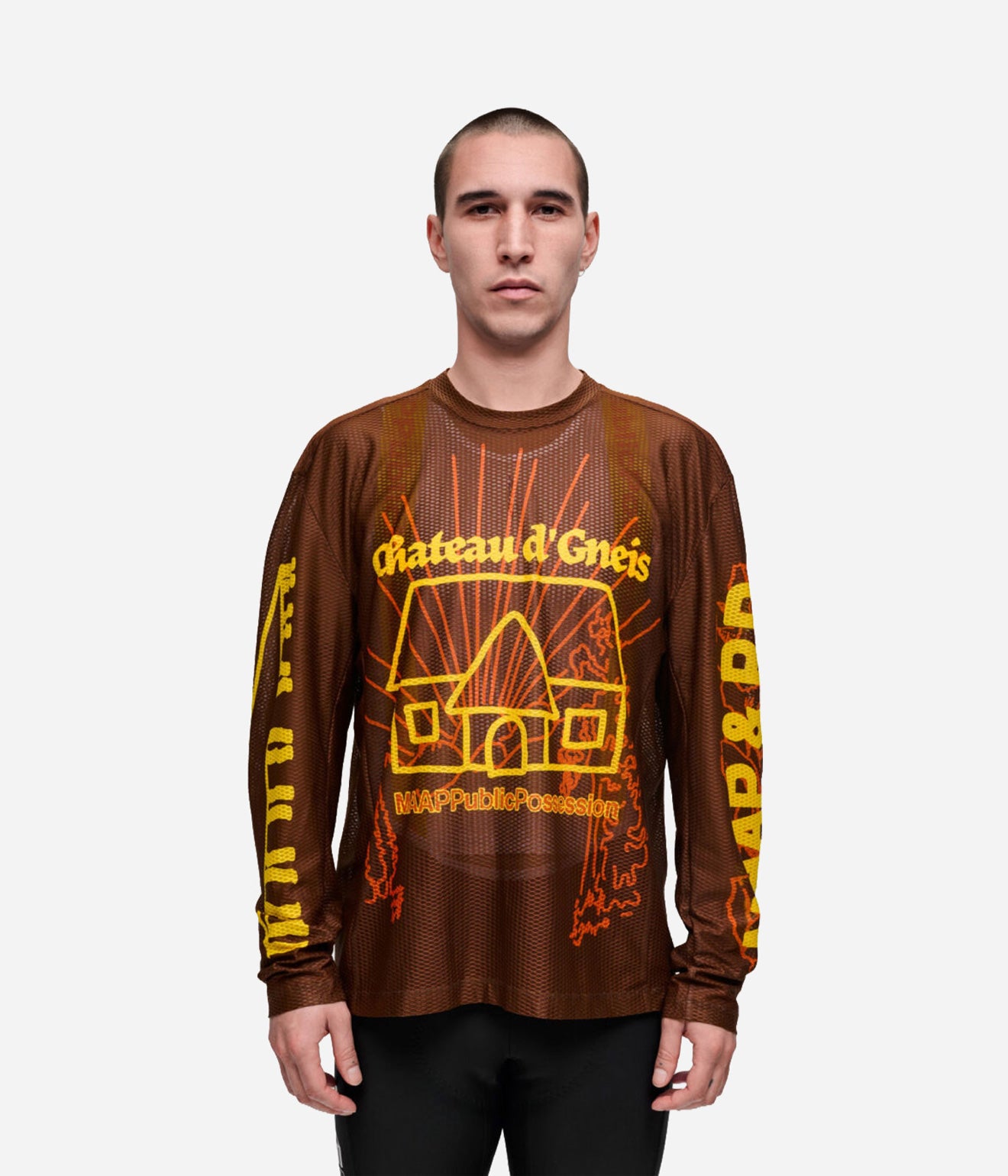 Public Possession & MAAP "MESH" LS Tee Brown