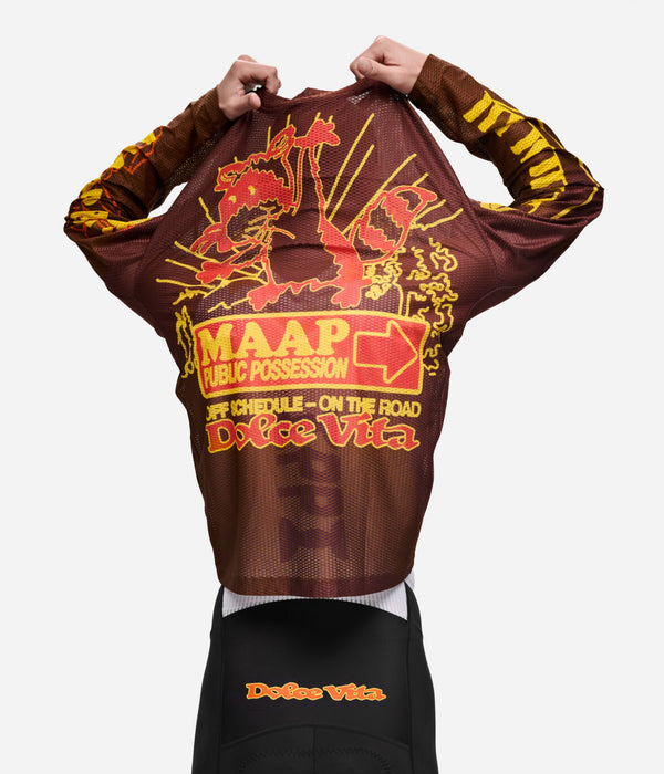 Public Possession & MAAP "MESH" LS Tee Brown