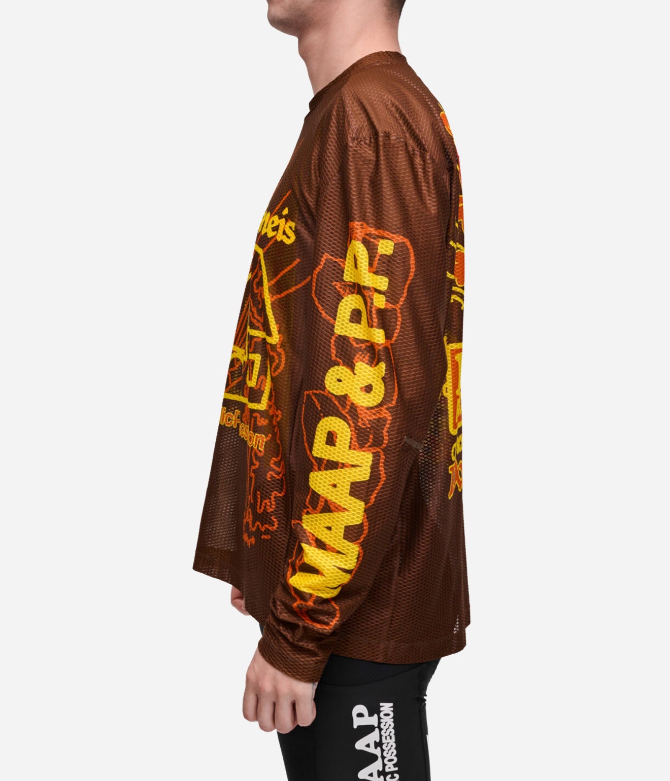 Public Possession & MAAP "MESH" LS Tee Brown