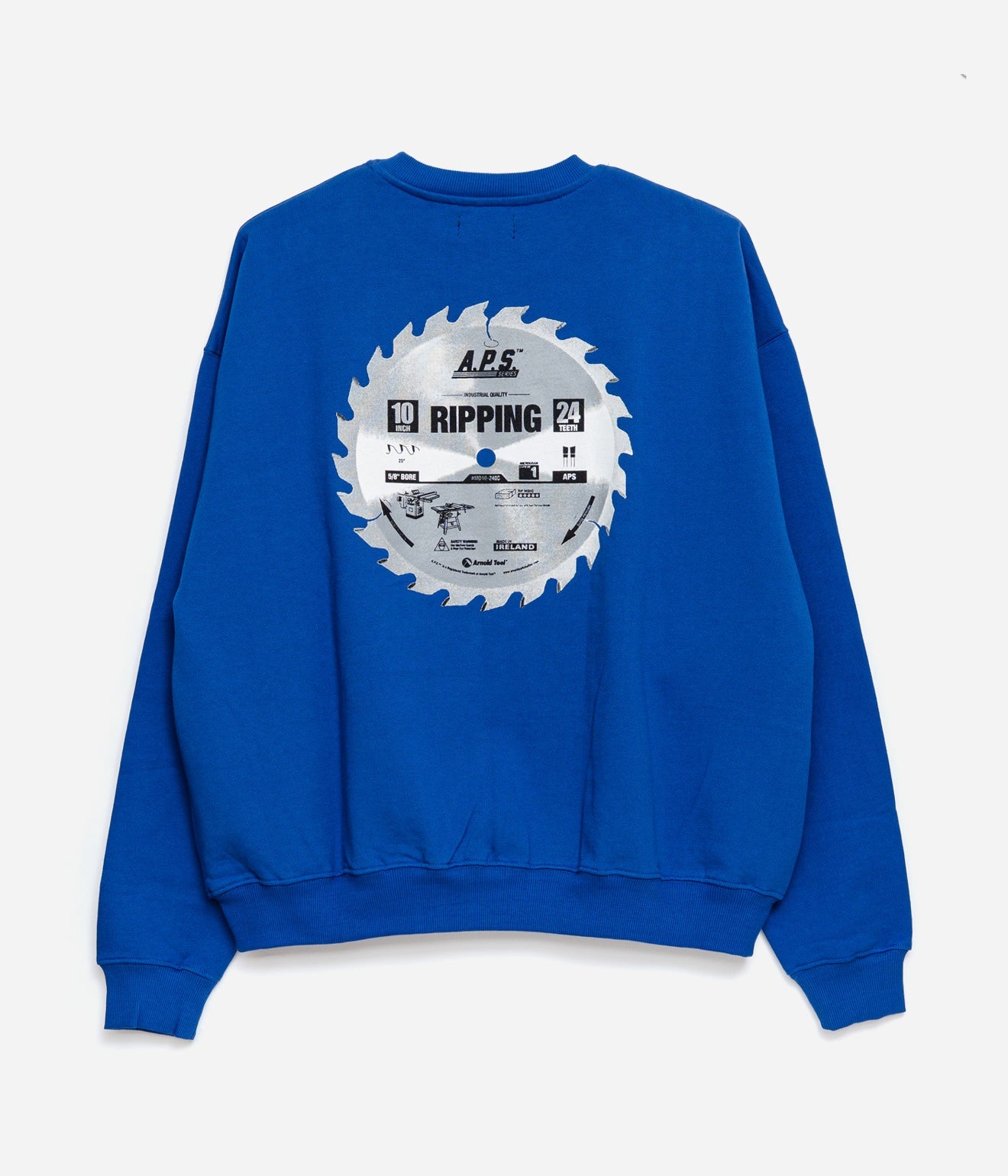 Arnold Park Studios "APS SERIES CREWNECK" COBALT BLUE - WEAREALLANIMALS
