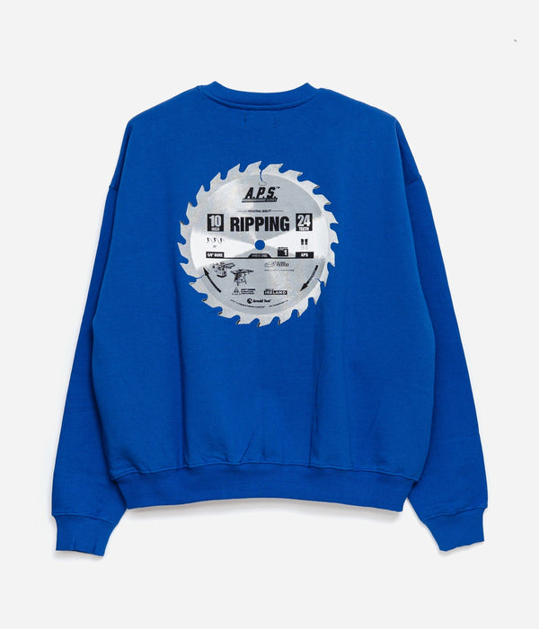 Arnold Park Studios "APS SERIES CREWNECK" COBALT BLUE - WEAREALLANIMALS