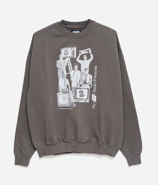 Arnold Park Studios "FAMILY OF NETWORKS CREW NECK" PIGMENT GREY - WEAREALLANIMALS