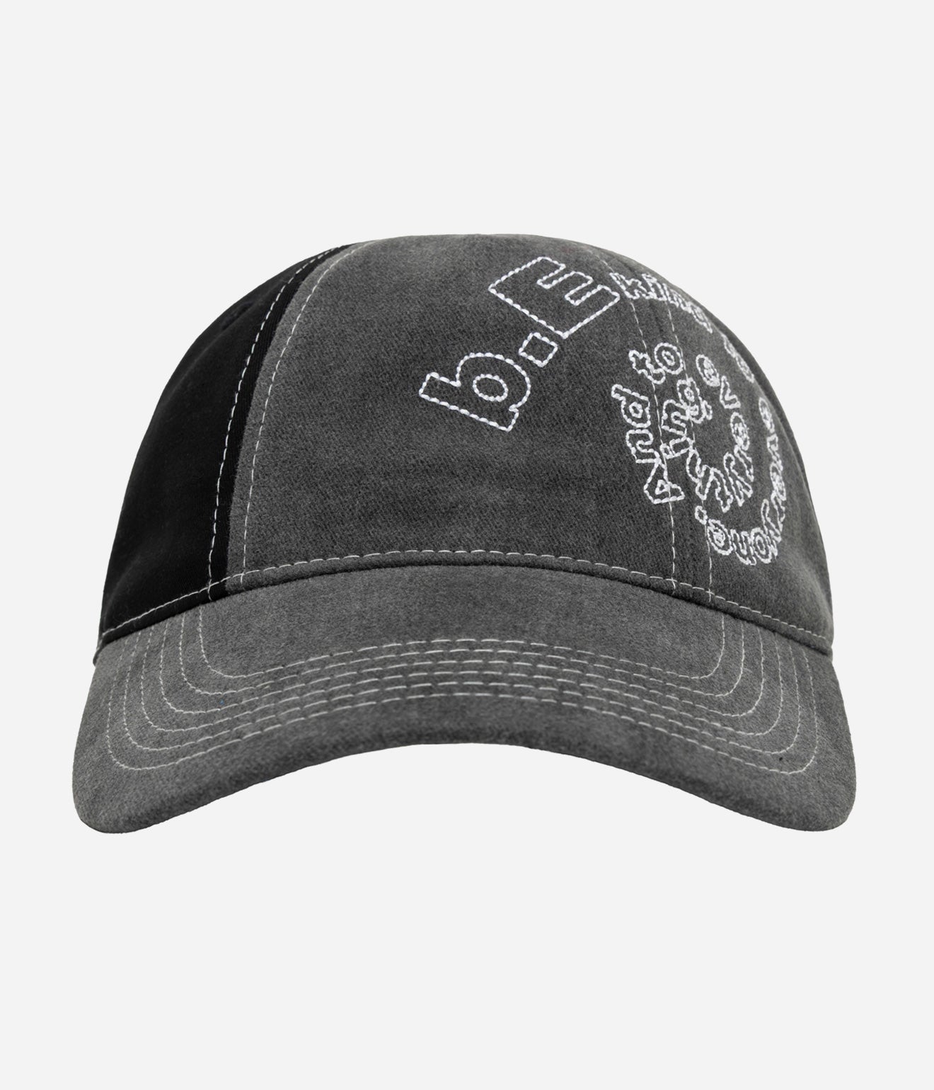 b.Eautiful "B-Turn Low Profile Hat" Washed Black / Black / White