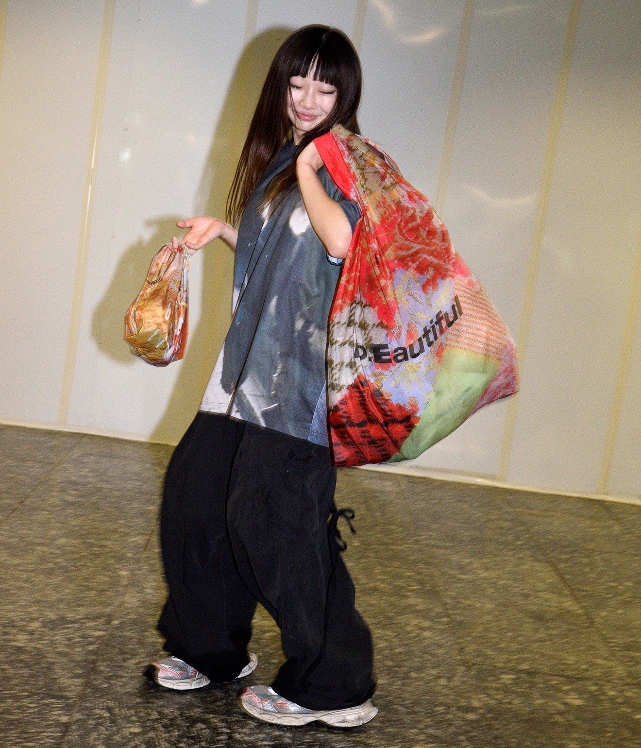 b.Eautiful "Mix Fabric Reusable Bag Mini" Yellow