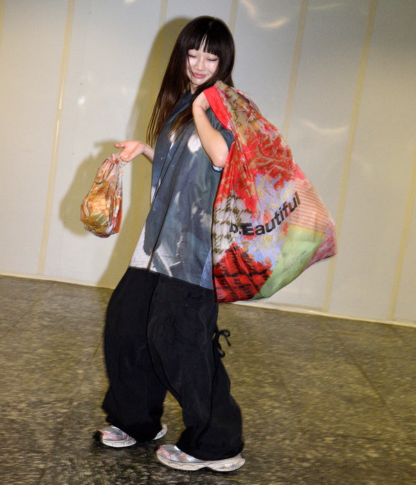 b.Eautiful "Mix Fabric Reusable Bag Mini" Yellow
