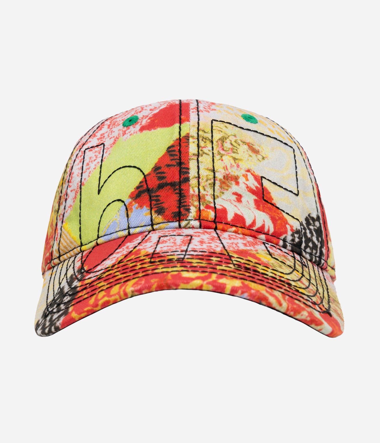 b.Eautiful "Vapor Low Profile Hat" Red Kimono / Black