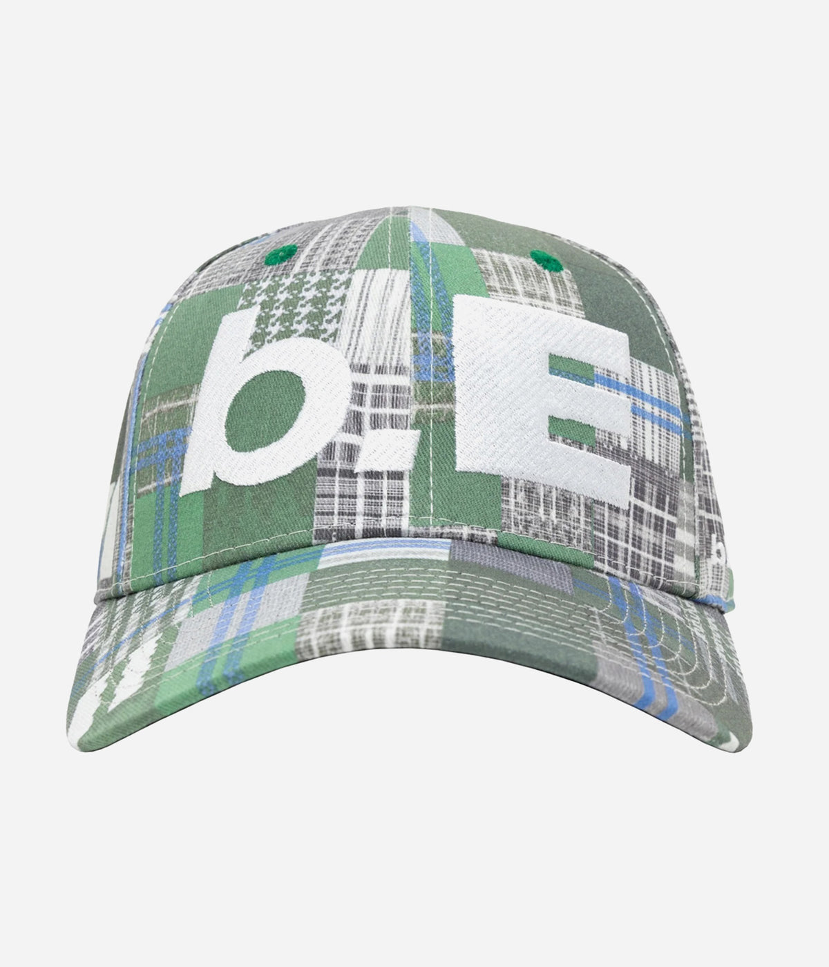 b.Eautiful "b.E Hat" Green Mix Checker