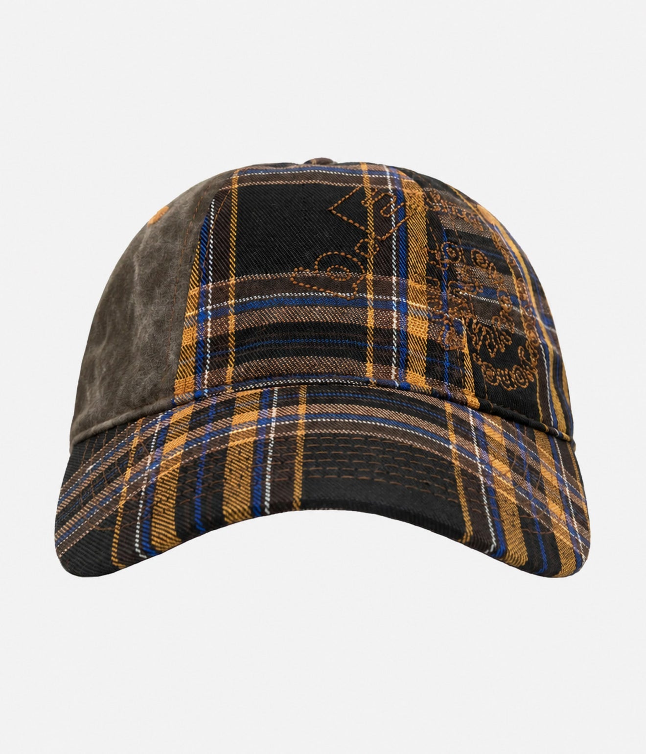 b.Eautiful "B-Turn Low Profile Hat" Brown Plaid - WEAREALLANIMALS