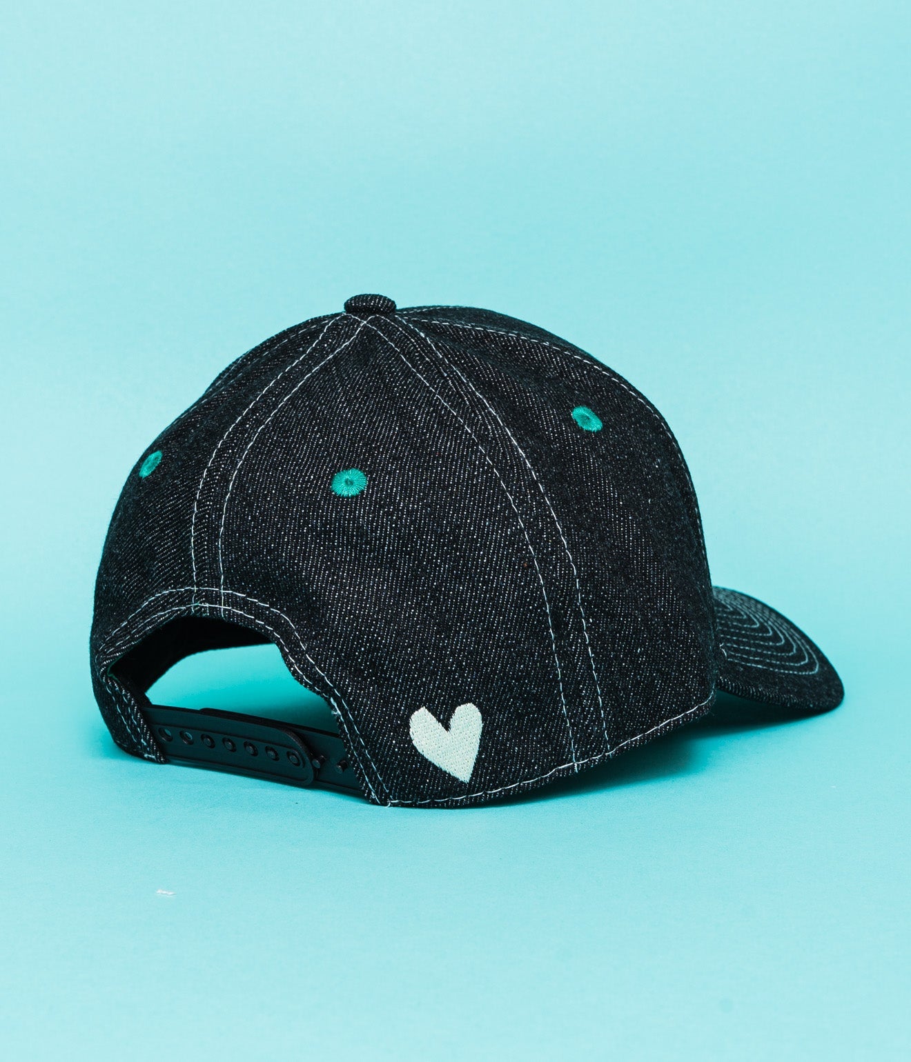 b.Eautiful "b.E Hat" Black Denim / Off - White - WEAREALLANIMALS