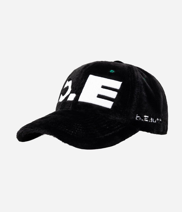 b.Eautiful "b.E Hat" Black Plush / White - WEAREALLANIMALS