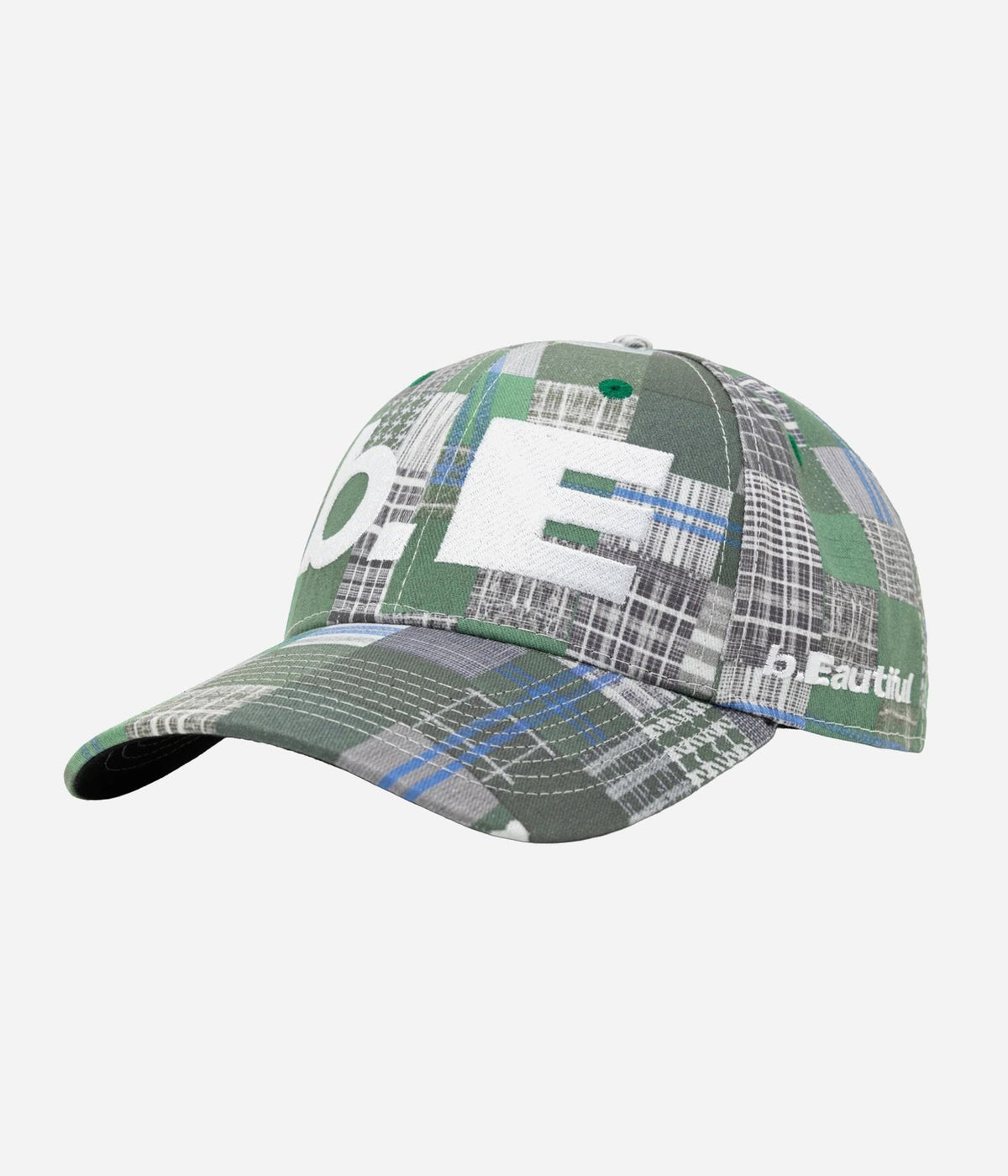 b.Eautiful "b.E Hat" Green Mix Checker - WEAREALLANIMALS