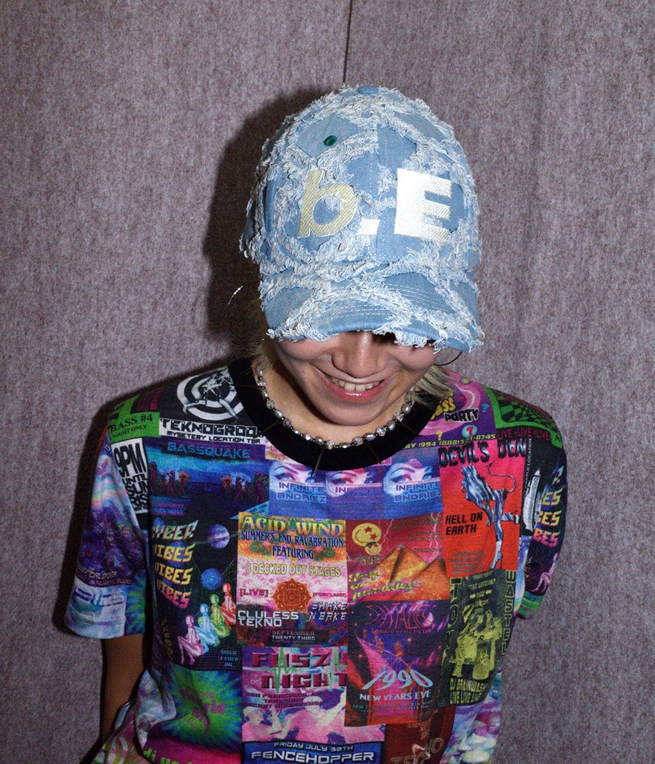 b.Eautiful "b.E Hat" Light Diamond Denim / White - WEAREALLANIMALS