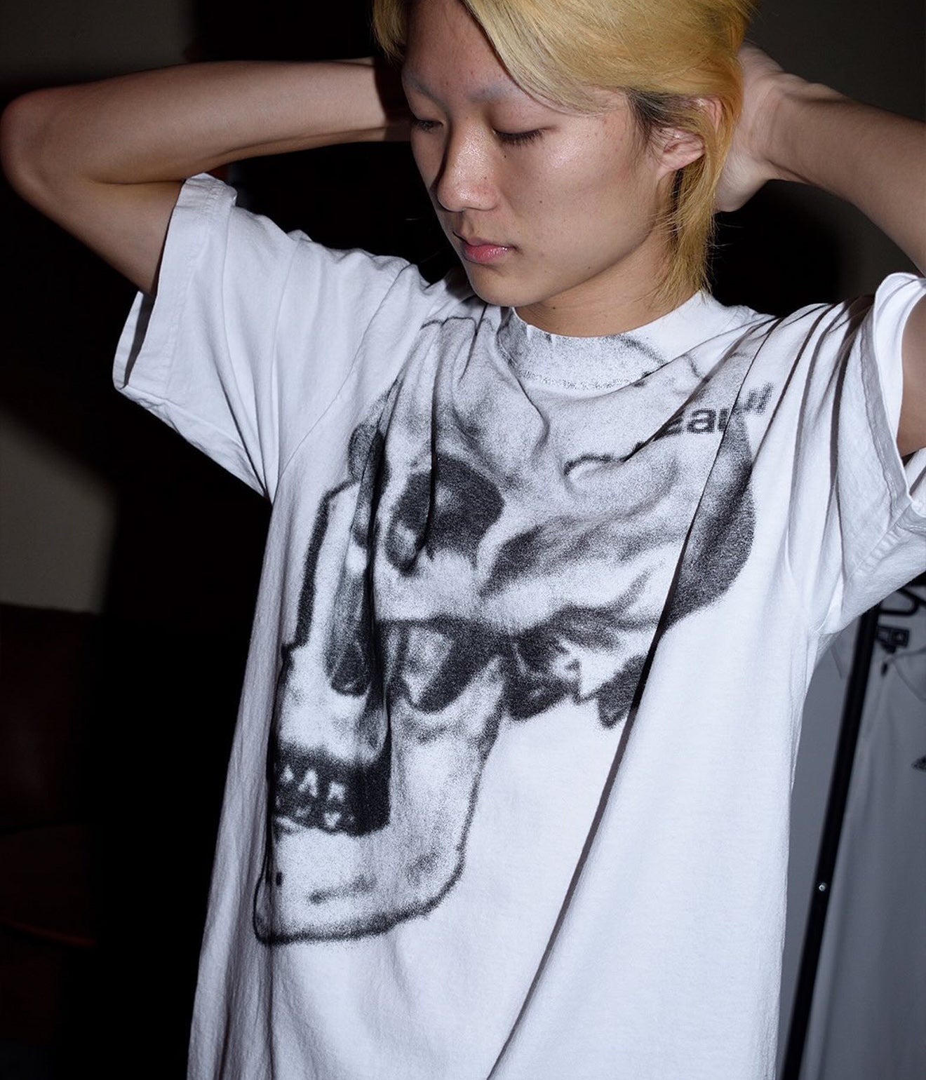 b.Eautiful "b.Eautiful x Shiga Skull T-Shirt" White - WEAREALLANIMALS