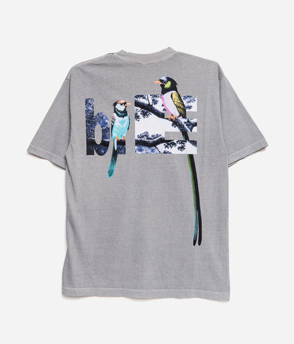b.Eautiful "Bird Watching T-Shirt" Dark Silver - WEAREALLANIMALS