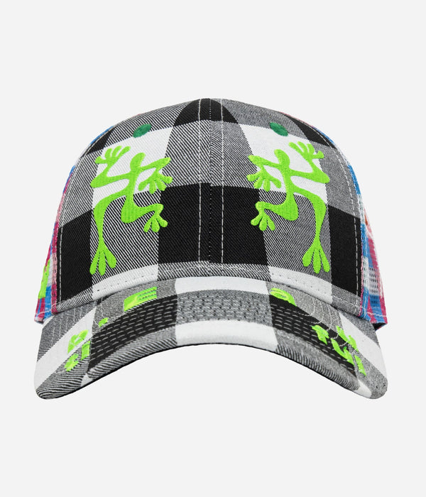 b.Eautiful "Biyu Hat" Black Buffalo Check / Pink / Blue - WEAREALLANIMALS