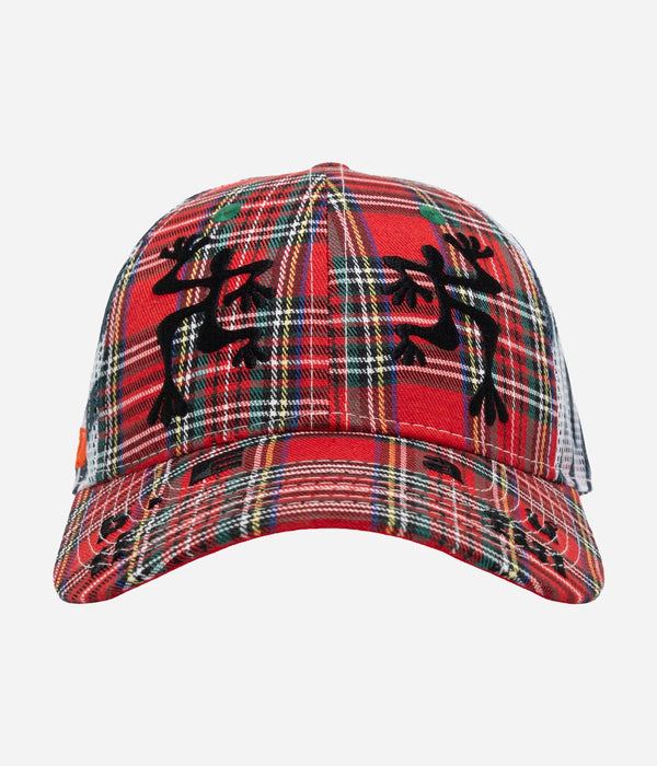 b.Eautiful "Biyu Hat" Red Plaid / Zebra - WEAREALLANIMALS