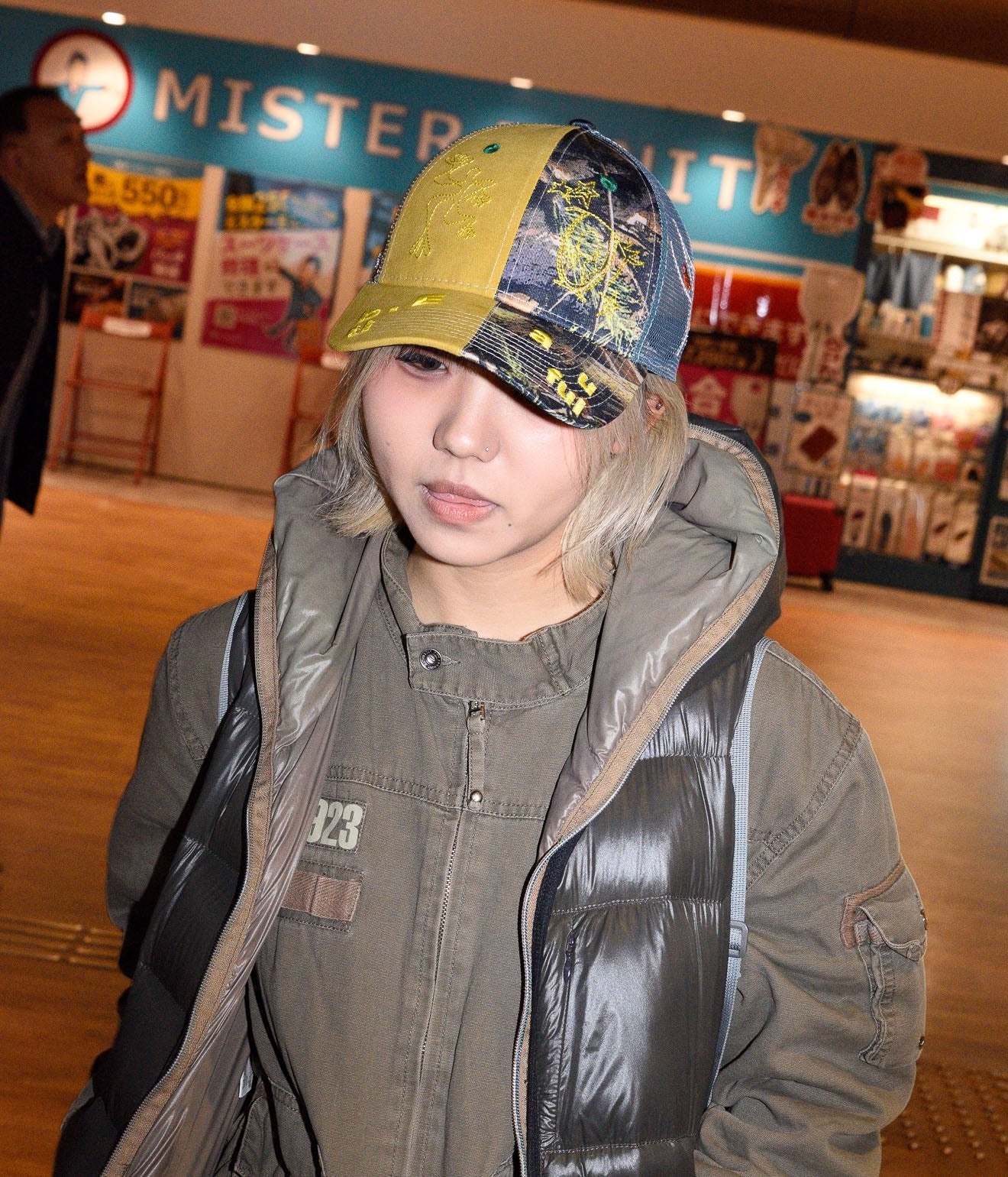 b.Eautiful "Biyu Hat" Washed Mustard / Night Camo - WEAREALLANIMALS