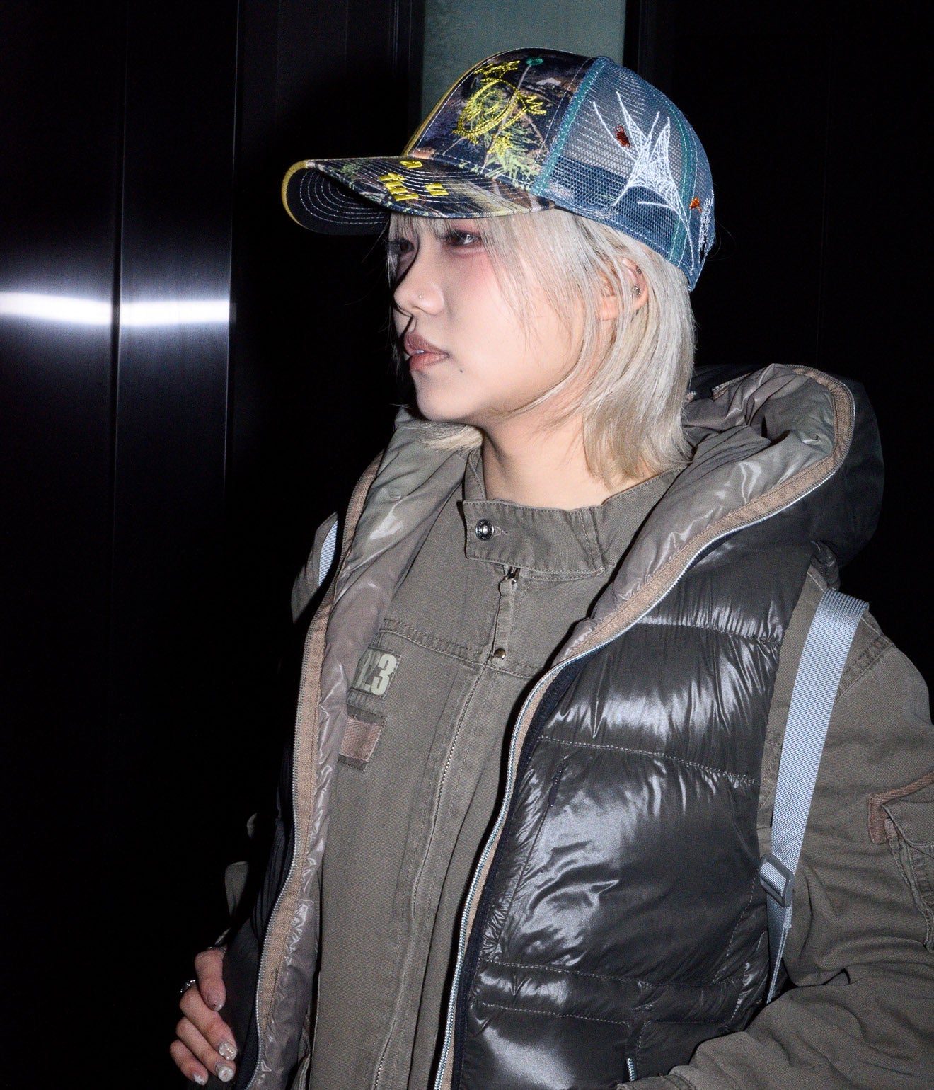 b.Eautiful "Biyu Hat" Washed Mustard / Night Camo - WEAREALLANIMALS