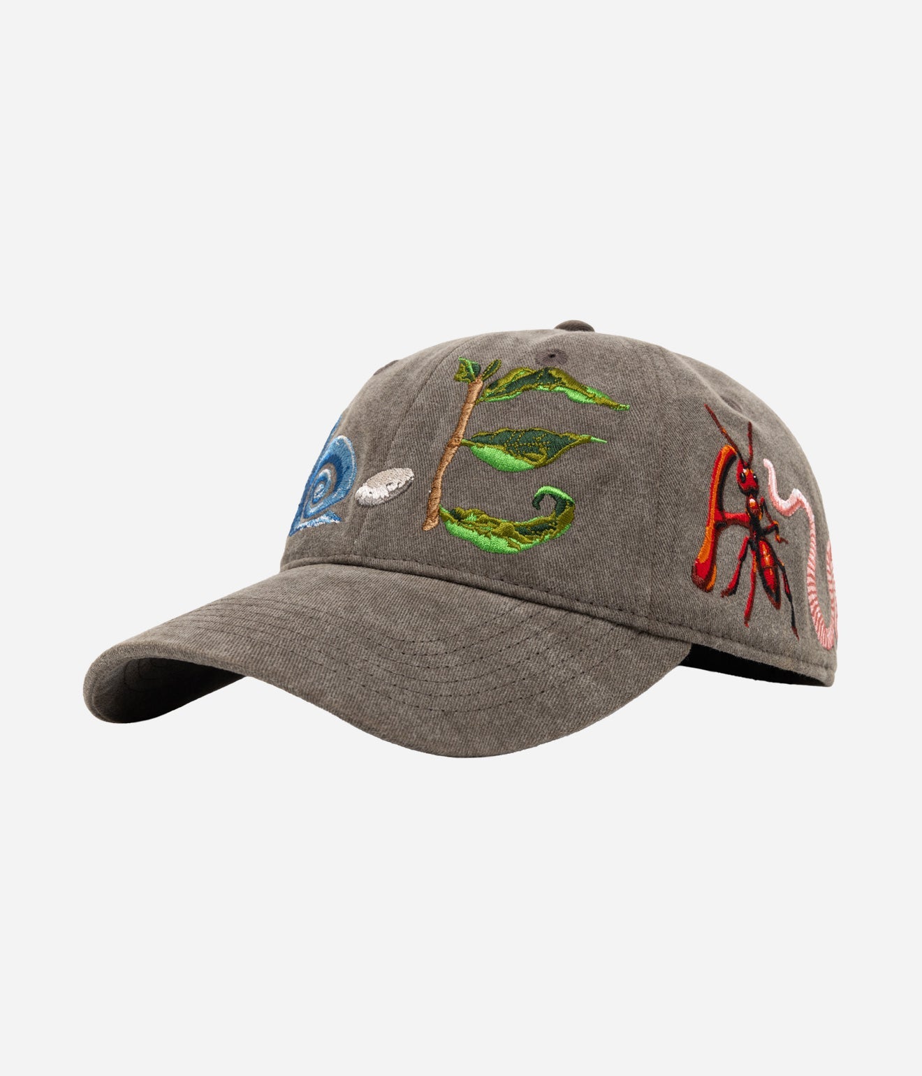 b.Eautiful "Critters 6 Panel Hat" Washed Brown - WEAREALLANIMALS