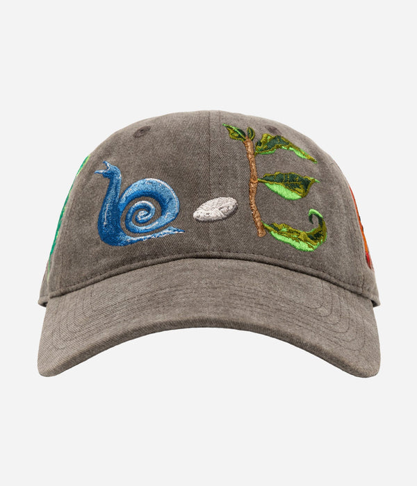 b.Eautiful "Critters 6 Panel Hat" Washed Brown - WEAREALLANIMALS