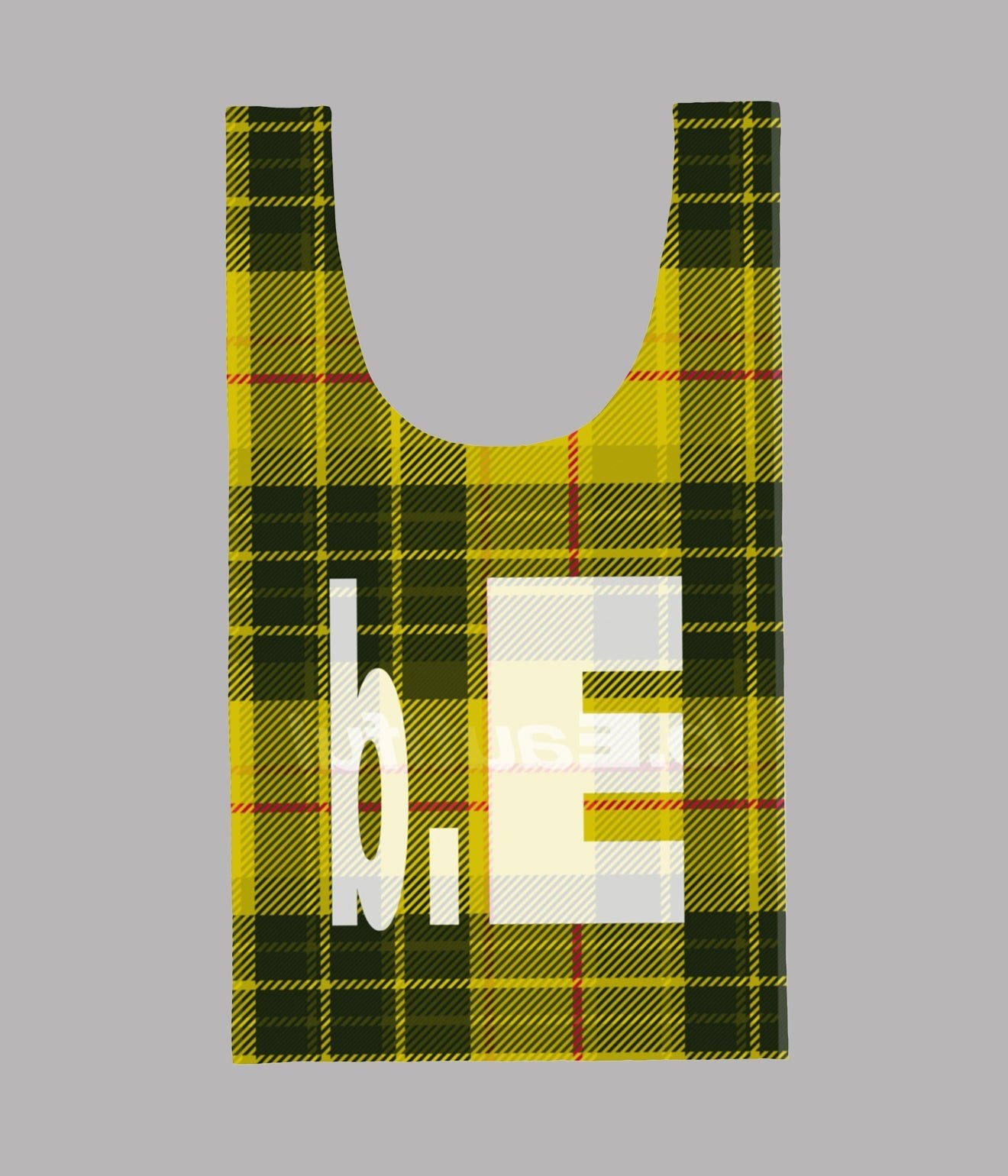 b.Eautiful "MacLeod Tartan Reusable Bag" Yellow - WEAREALLANIMALS