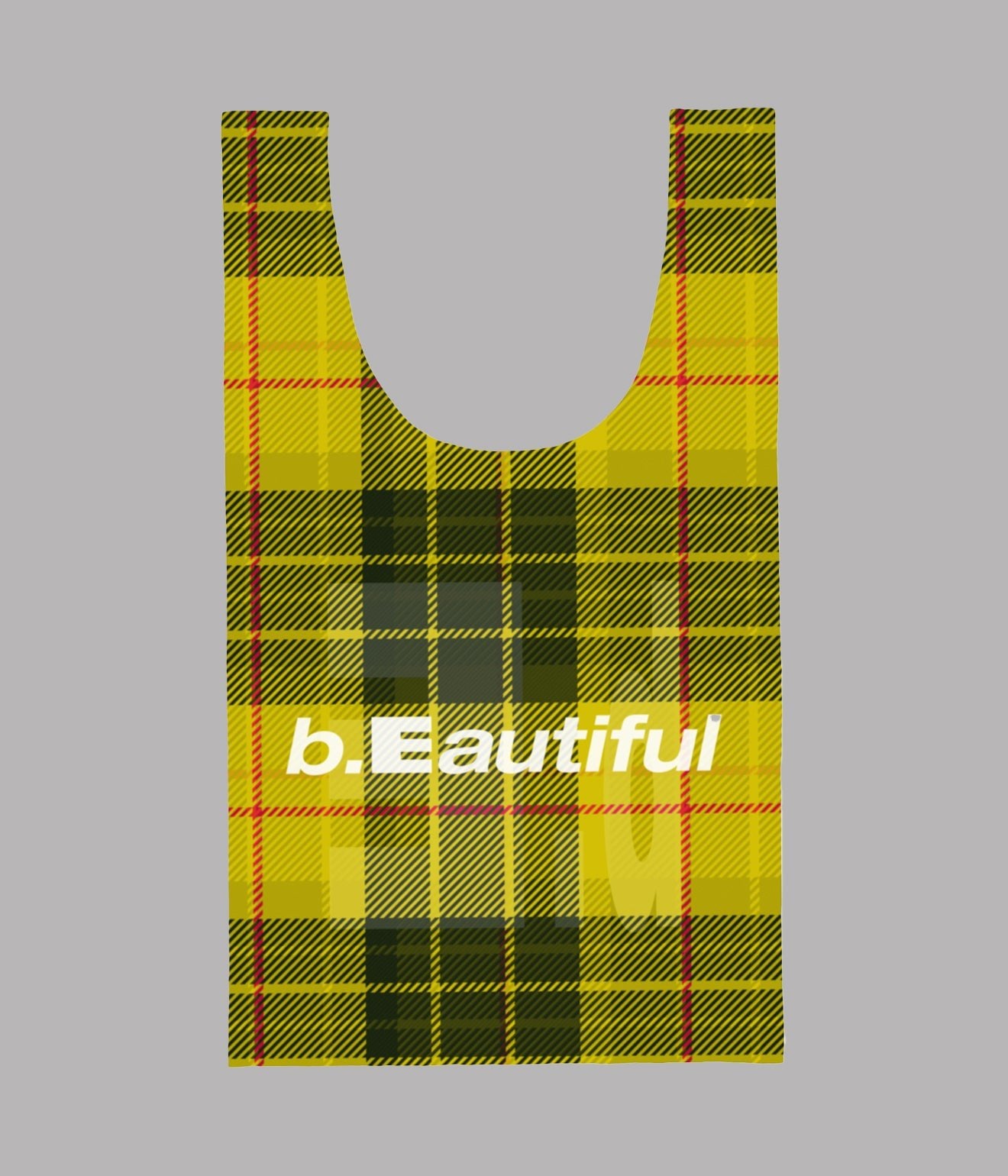 b.Eautiful "MacLeod Tartan Reusable Bag" Yellow - WEAREALLANIMALS