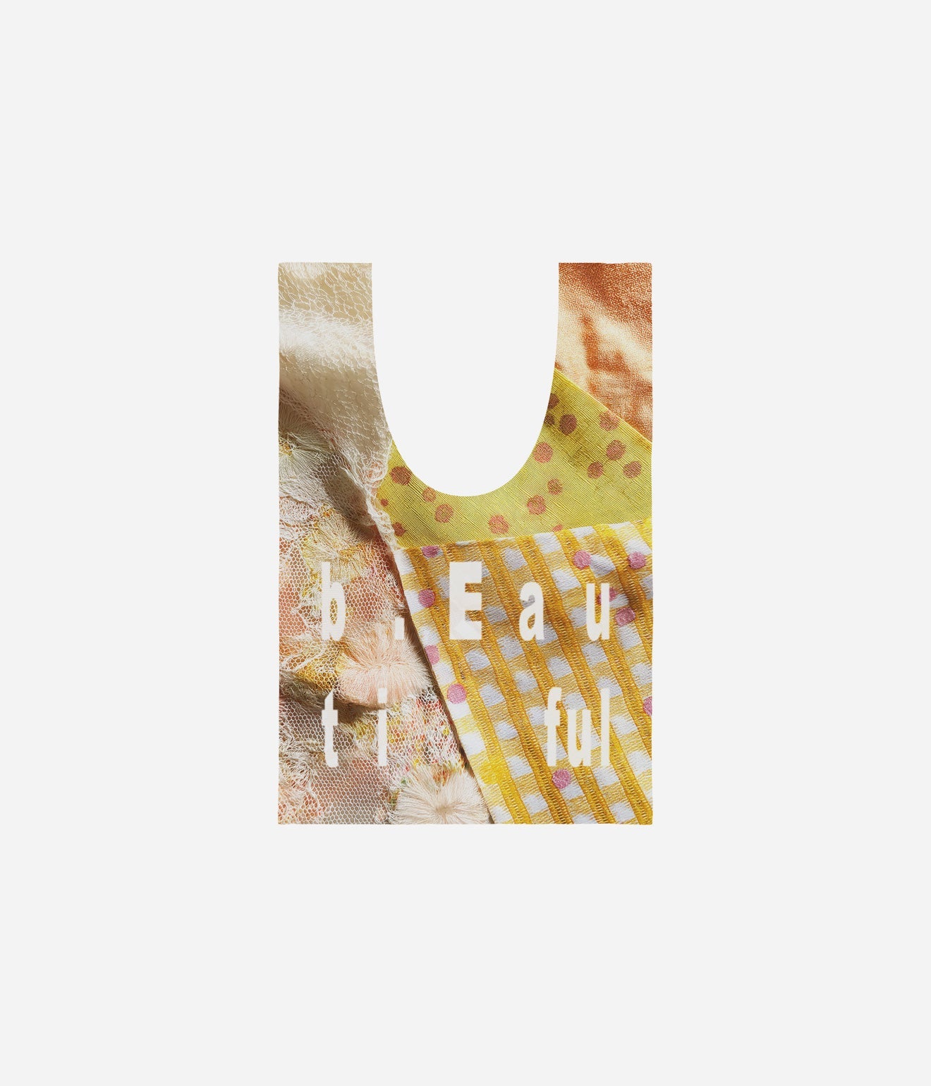 b.Eautiful "Mix Fabric Reusable Bag Mini" Yellow - WEAREALLANIMALS