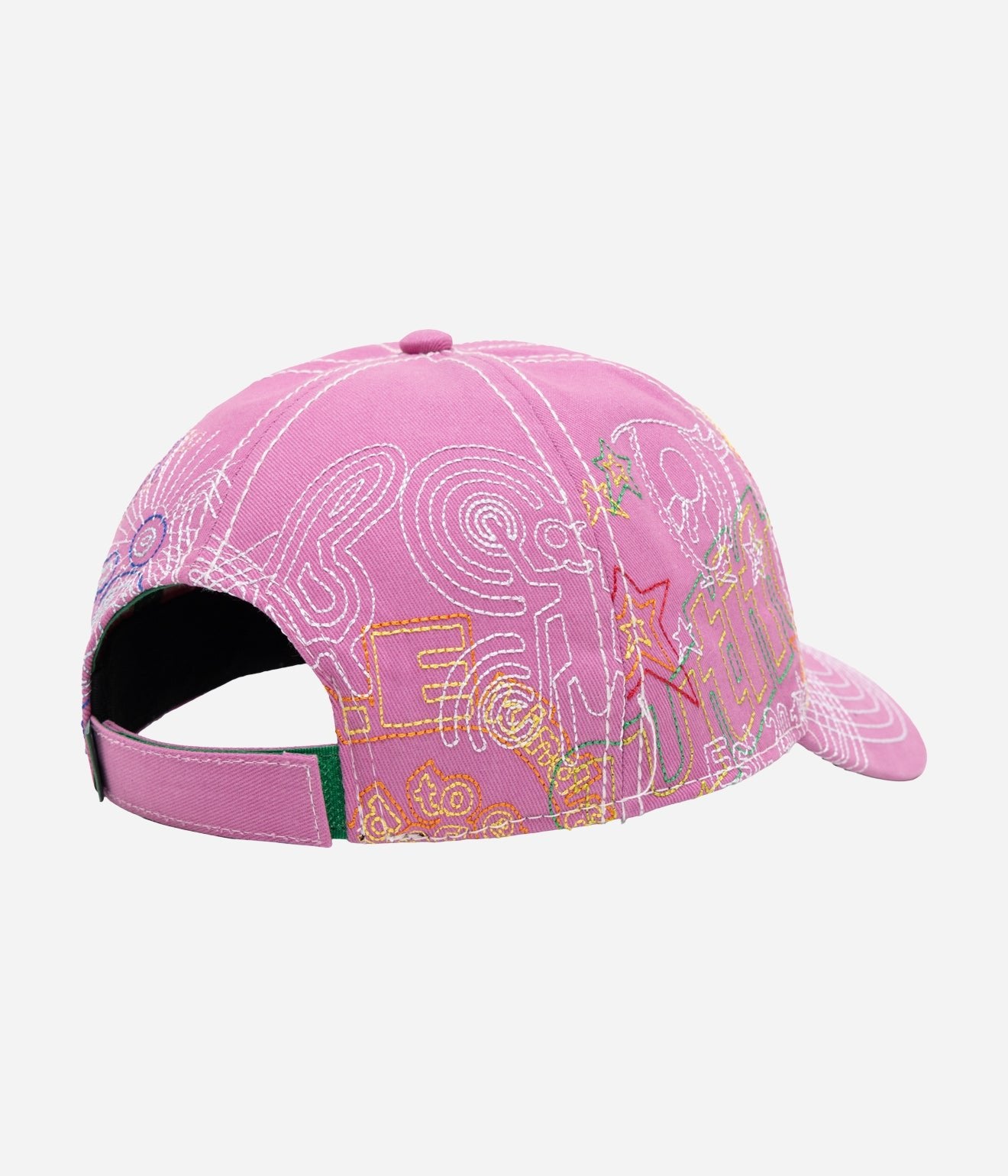 b.Eautiful "Stitch Mania Low Profile Hat" Off - Pink / Multi - WEAREALLANIMALS