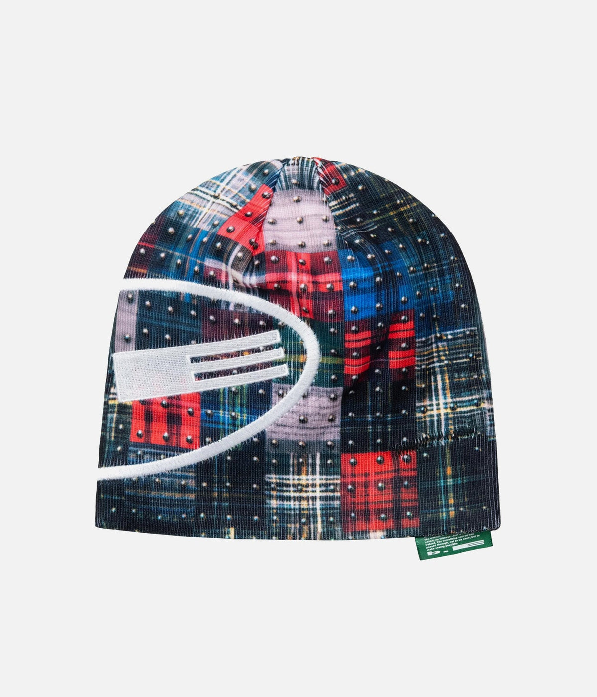 b.Eautiful "Studded Plaid Beanie" Multi - WEAREALLANIMALS