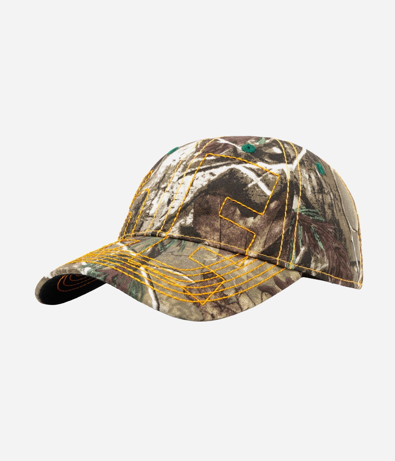 b.Eautiful "Vapor 6 Panel Hat" Brown Real Camo / Orange - WEAREALLANIMALS