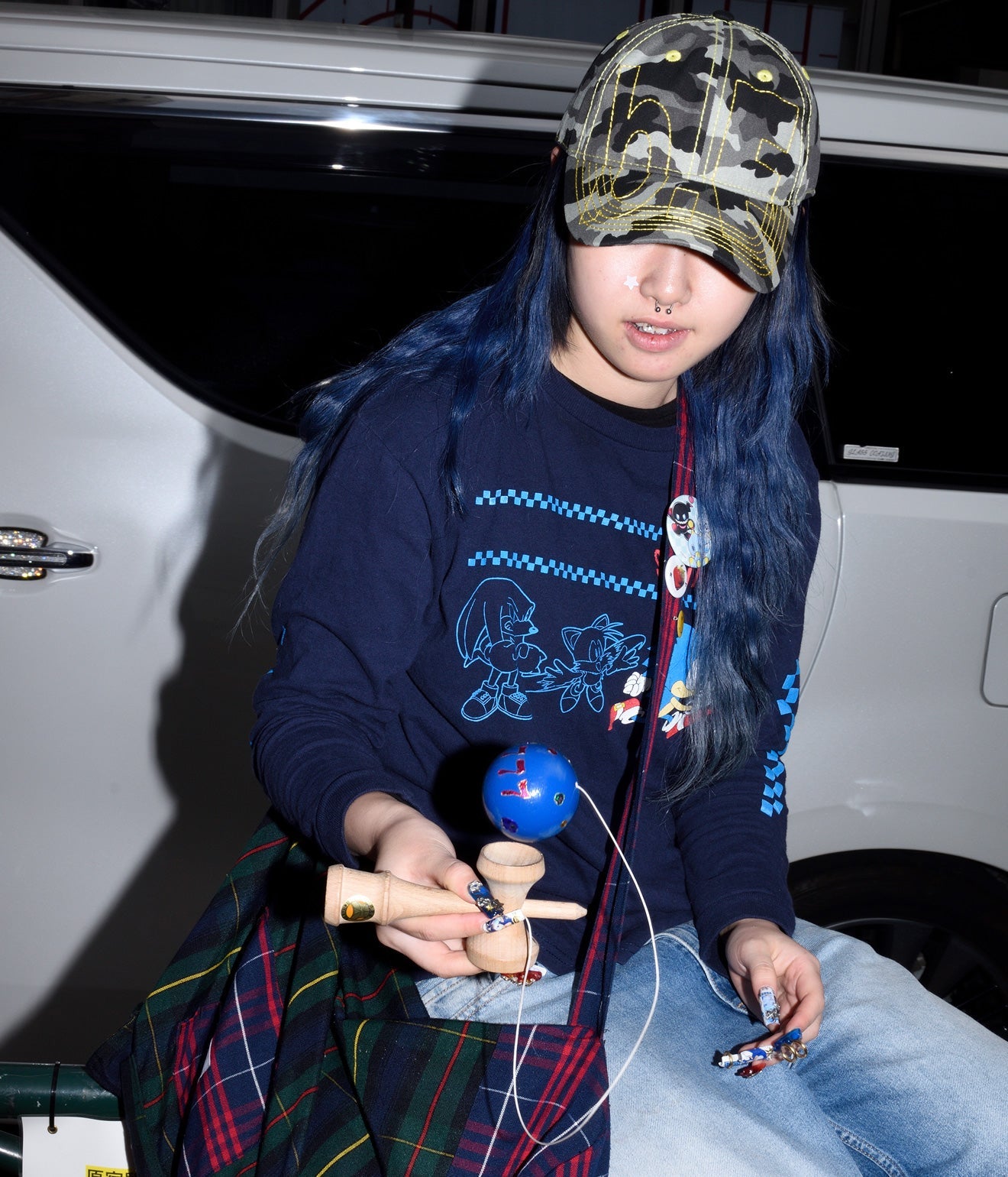 b.Eautiful "Vapor 6 Panel Hat" Dark Grey Camo / Yellow - WEAREALLANIMALS