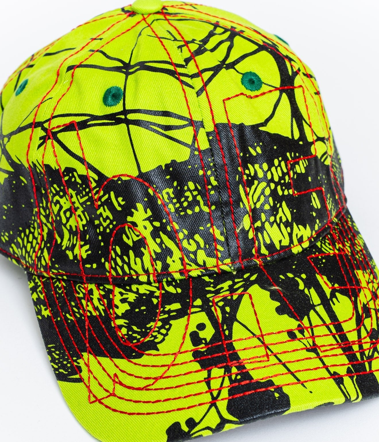 b.Eautiful "Vapor 6 Panel Hat" Ikebana Lime - WEAREALLANIMALS