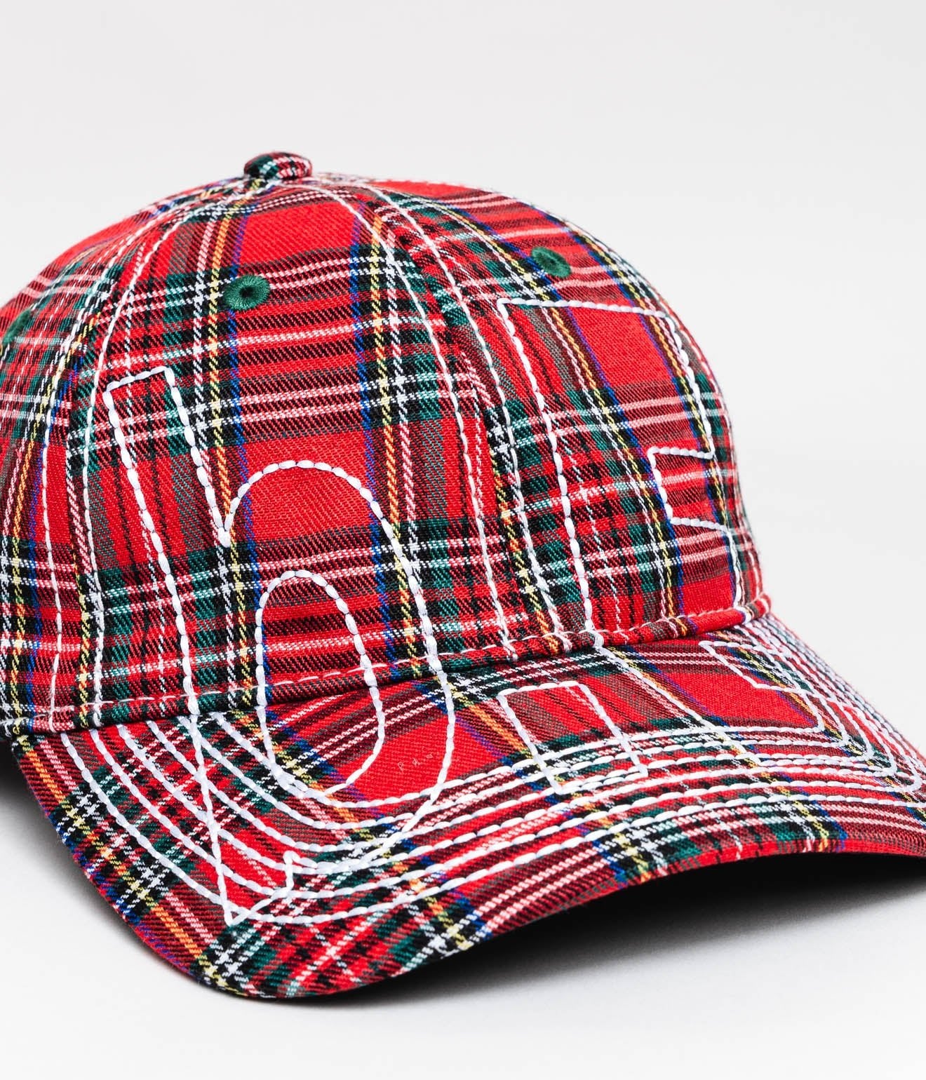 b.Eautiful "Vapor 6 Panel Hat" Red Plaid - WEAREALLANIMALS