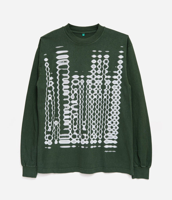 b.Eautiful "Vapor Logo LS Shirt" Green / White - WEAREALLANIMALS