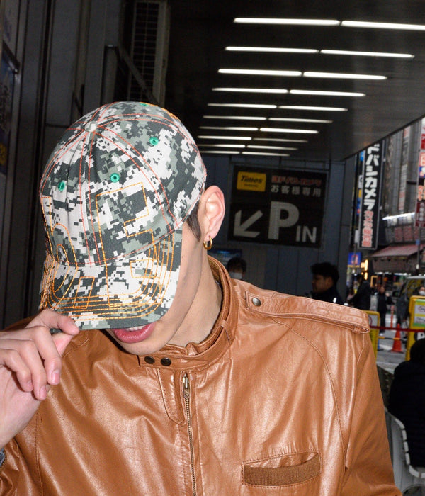 b.Eautiful "Vapor Low Profile Hat" Cala Digicamo / Orange - WEAREALLANIMALS