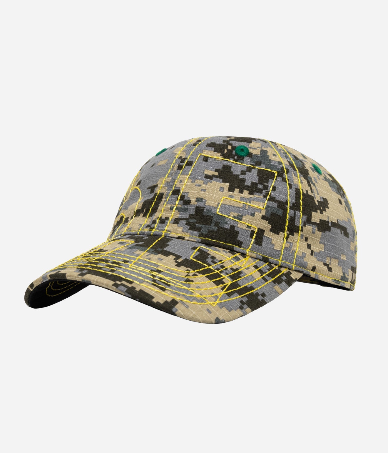 b.Eautiful "Vapor Low Profile Hat" Mojave Digicamo / Yellow - WEAREALLANIMALS