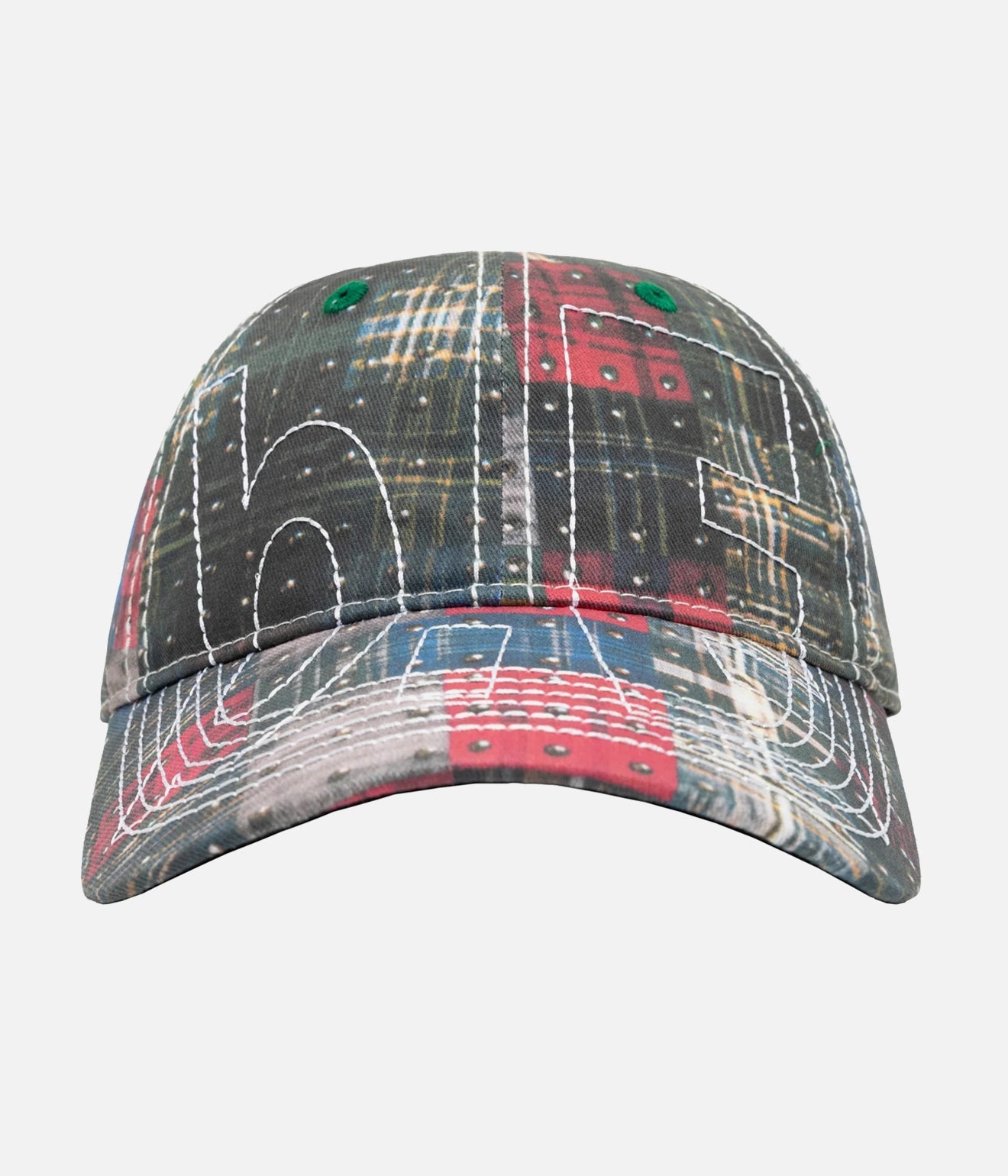 b.Eautiful "Vapor Low Profile Hat" Studded Plaid / White - WEAREALLANIMALS