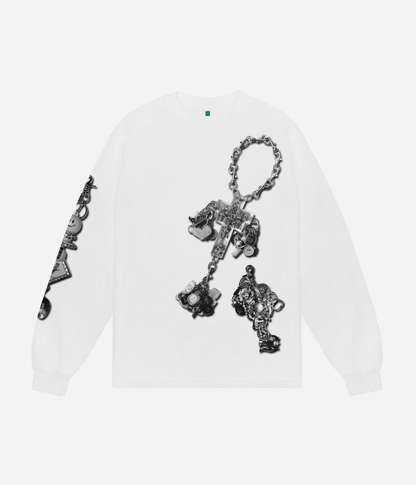 b.Eautiful x LEO GON’DO "Chains LS Shirt" White - WEAREALLANIMALS