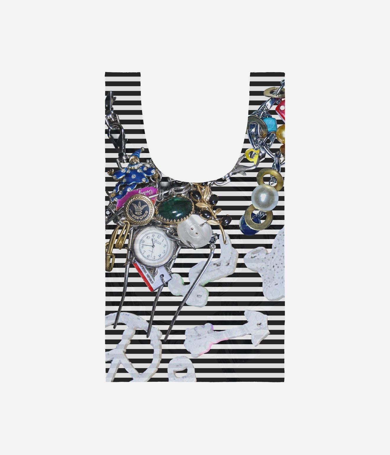 b.Eautiful x LEO GON’DO "Chains Reusable Bag Standard" Black / White - WEAREALLANIMALS