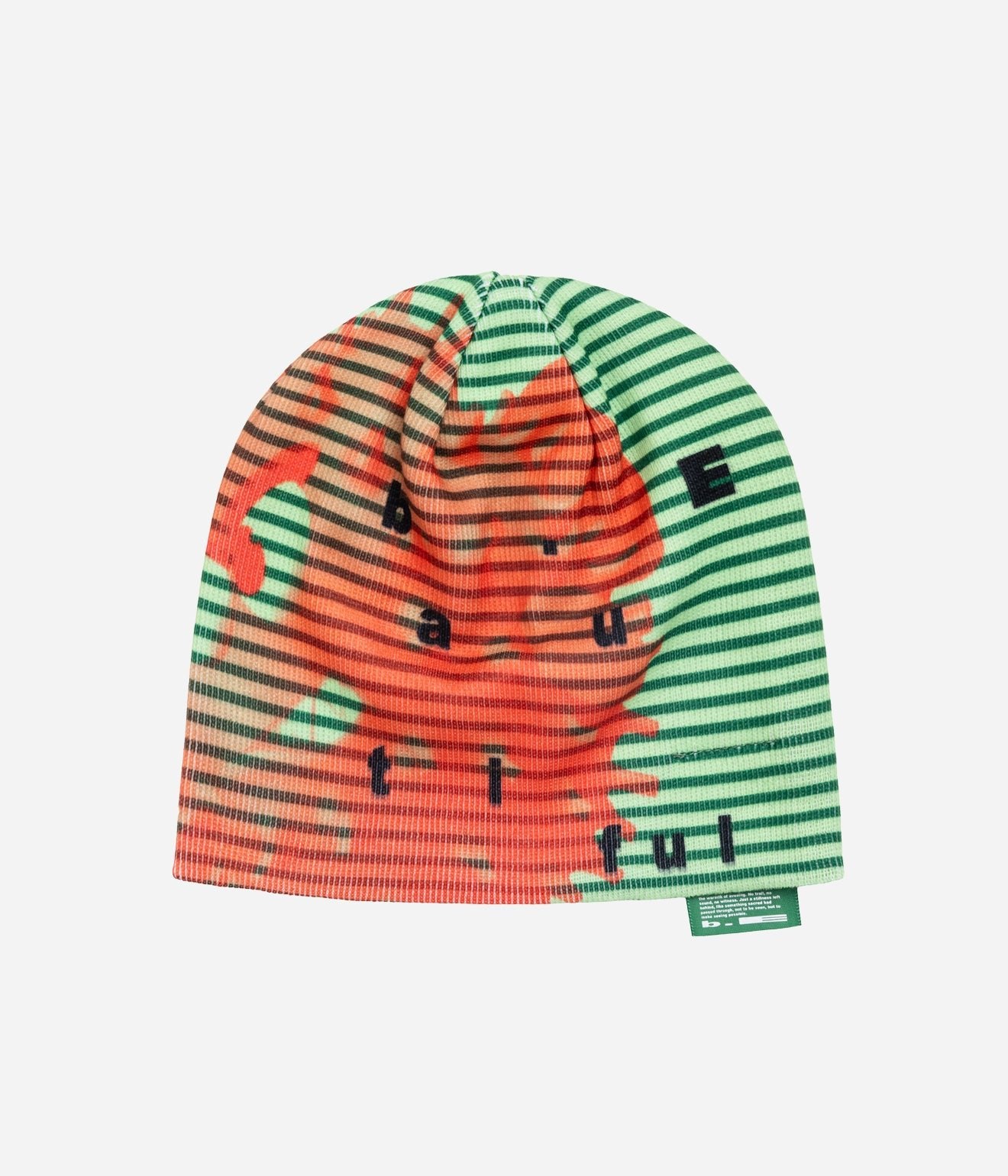 b.Eautiful x LTTT "Puffy Fish Beanie" Lime / Red - WEAREALLANIMALS