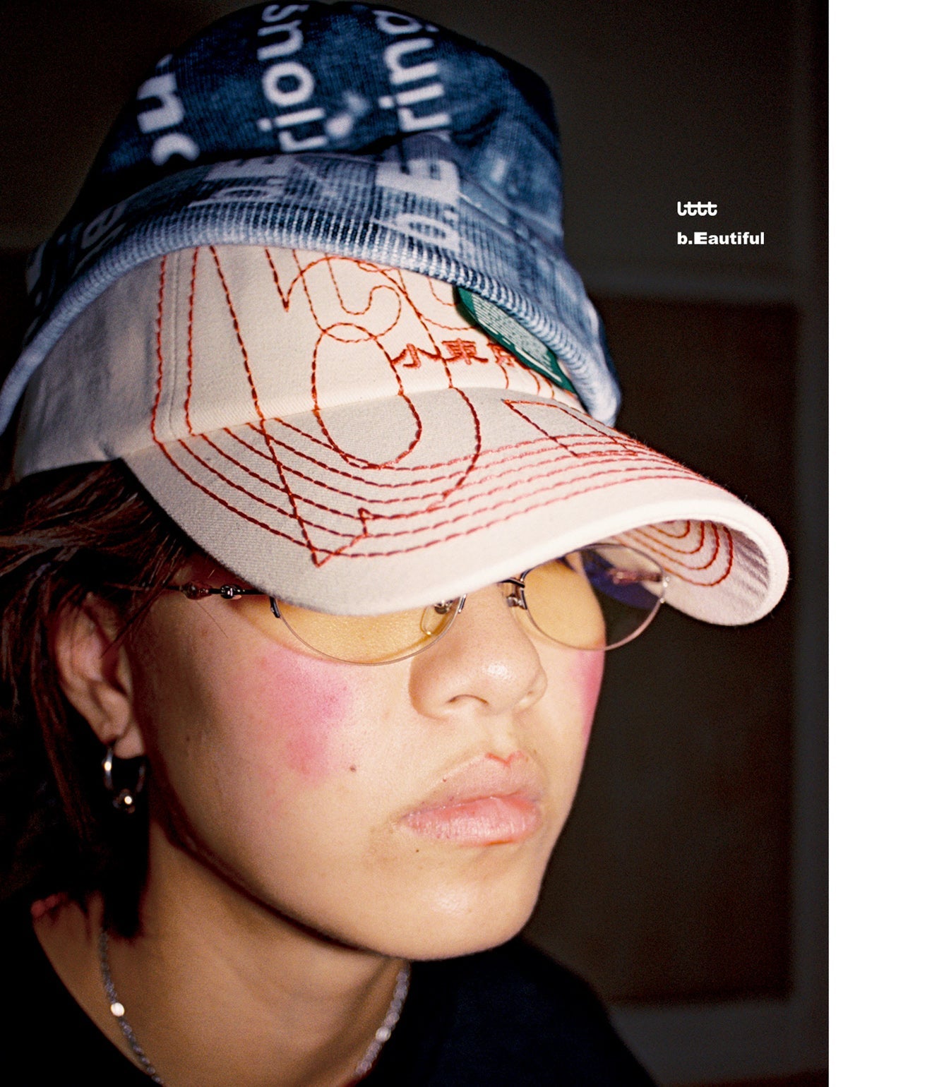 b.Eautiful x LTTT Vapor Hat white × red b.Eautiful | Buy b.Eautiful x LTTT Vapor Hat - Natural/Red online