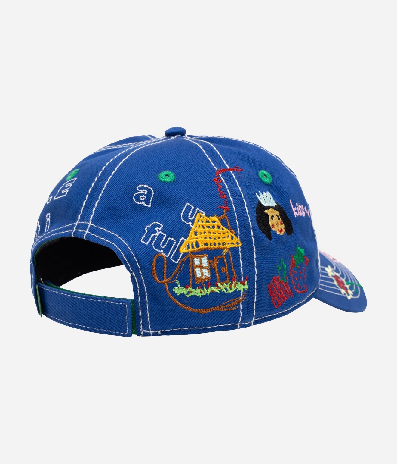 b.Eautiful x Shoma Mitani "Babyeee 6 Panel Hat" White / Blue - WEAREALLANIMALS