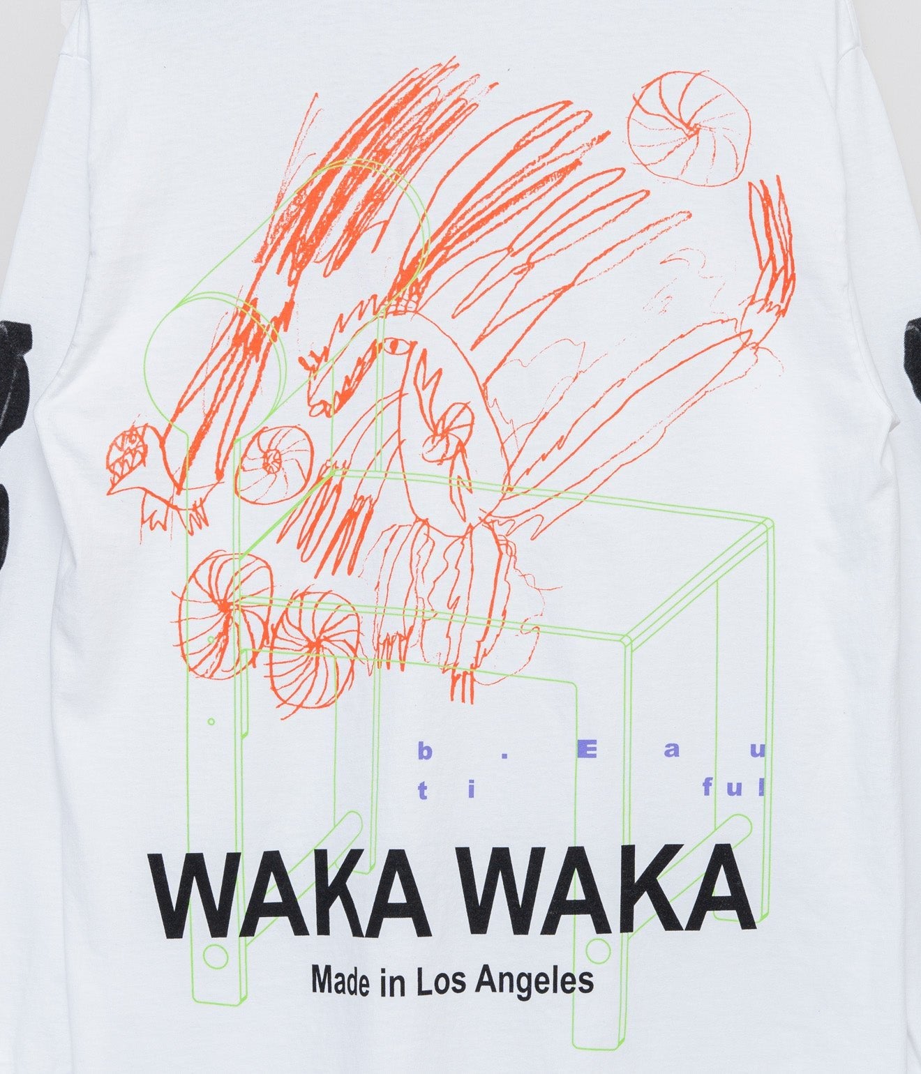 b.Eautiful x WAKA WAKA "A Future LS Shirt" White - WEAREALLANIMALS