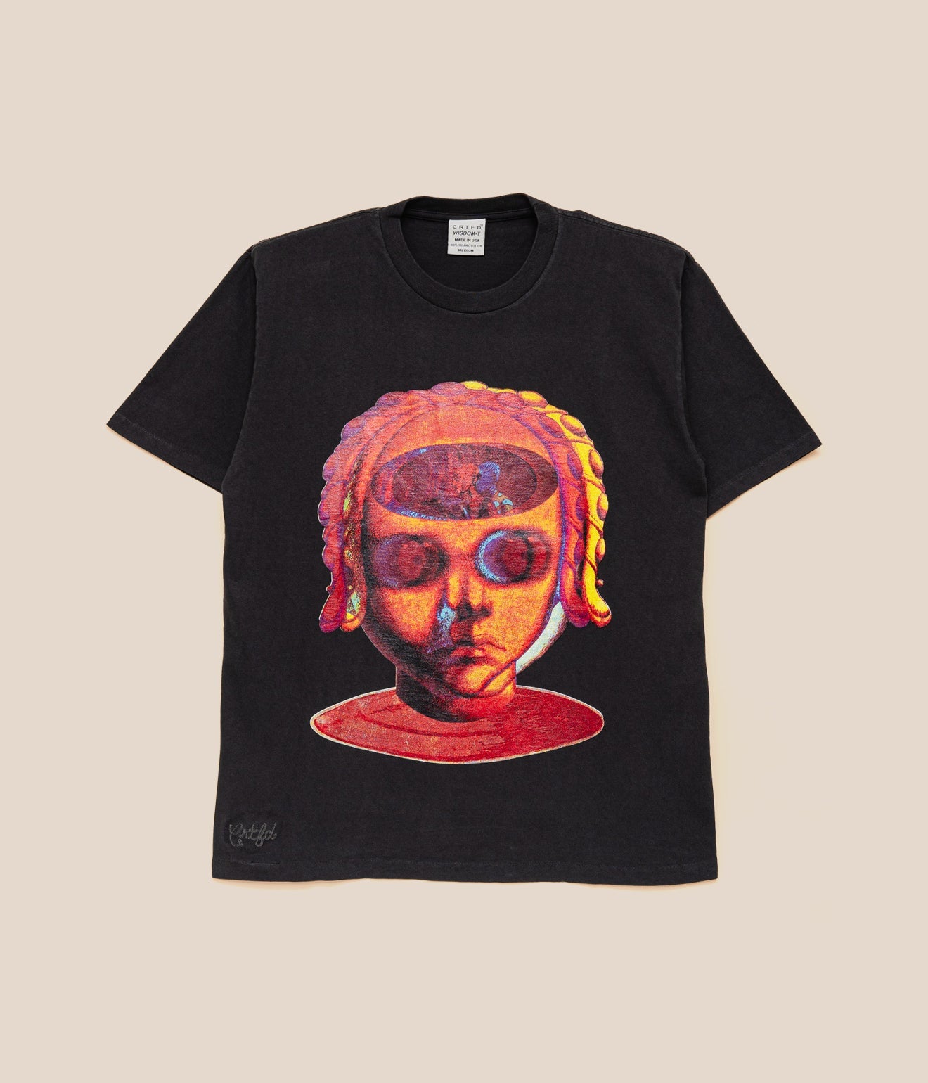 CRTFD "FULL CIRCLE TEE" VINTAGE BLACK - WEAREALLANIMALS