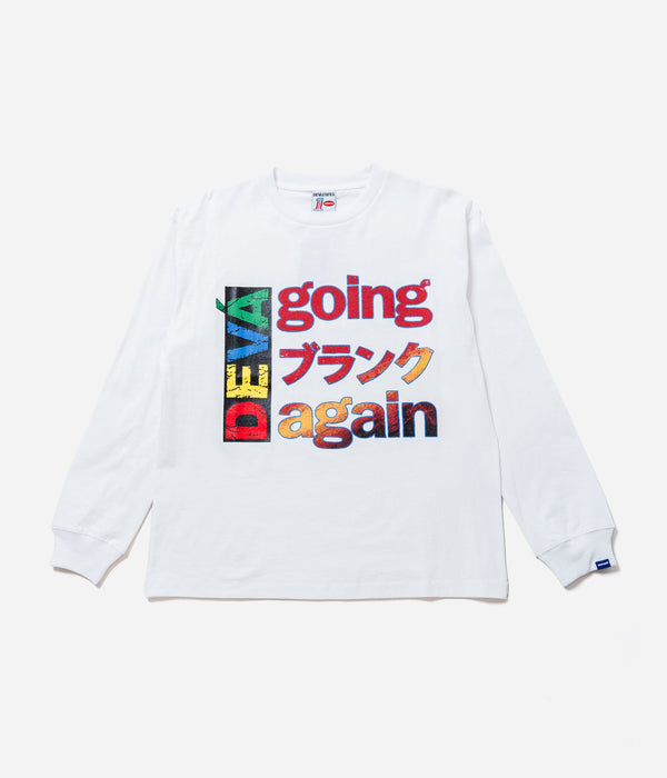DEVÁ STATES "GFX L/S Tshirt - UNFAZED" White - WEAREALLANIMALS